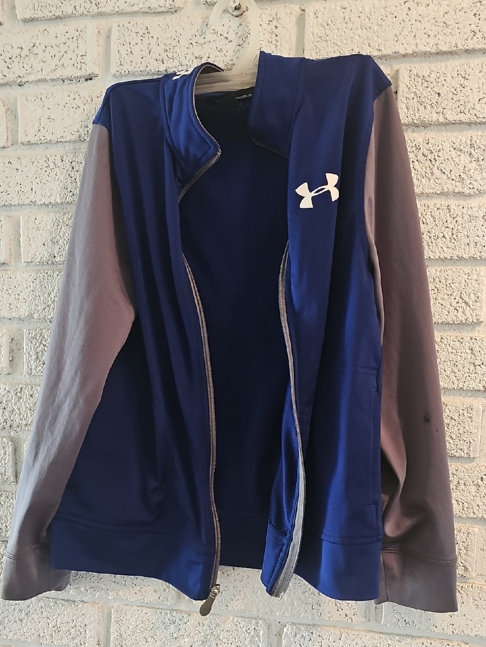 Under Armour Royal Blue and Gray Athletic Zip Jacket